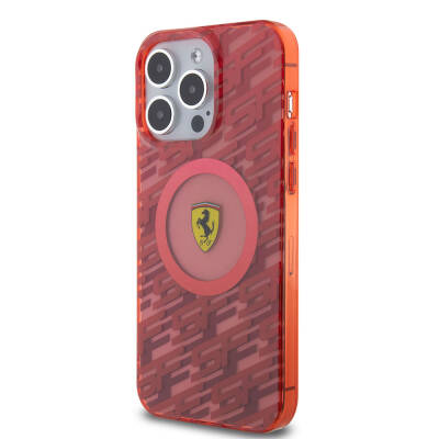 Apple iPhone 15 Pro Max Case Ferrari Original Licensed Magsafe Charging Feature Multi SF Cover - 19