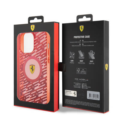 Apple iPhone 15 Pro Max Case Ferrari Original Licensed Magsafe Charging Feature Multi SF Cover - 25