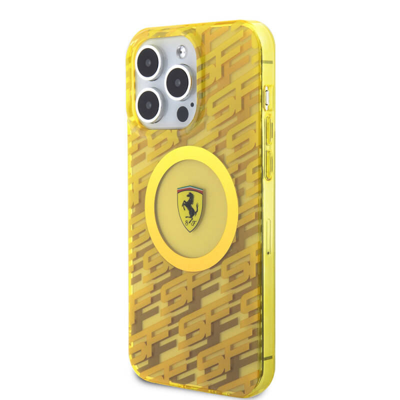 Apple iPhone 15 Pro Max Case Ferrari Original Licensed Magsafe Charging Feature Multi SF Cover - 27