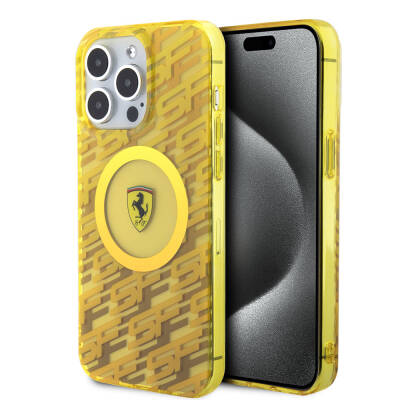 Apple iPhone 15 Pro Max Case Ferrari Original Licensed Magsafe Charging Feature Multi SF Cover - 26