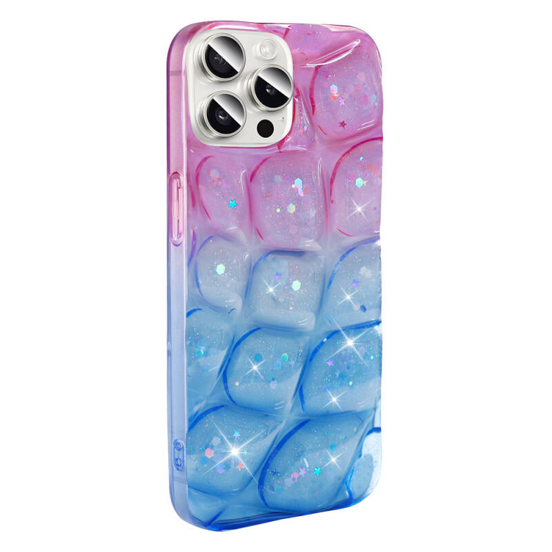Apple iPhone 15 Pro Max Case Glittery 3D Patterned Zore Hacar Cover - 10