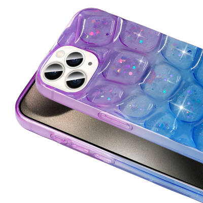 Apple iPhone 15 Pro Max Case Glittery 3D Patterned Zore Hacar Cover - 5