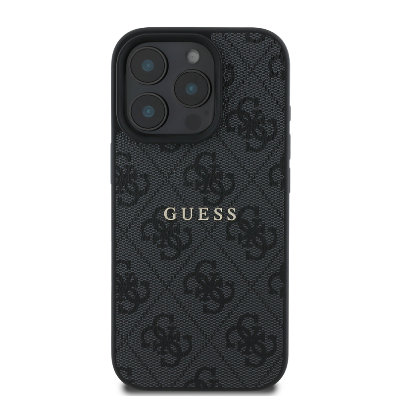 Apple iPhone 15 Pro Max Case Guess Original Licensed Magsafe Charging Featured 4G Pattern Text Logo Cover - 22