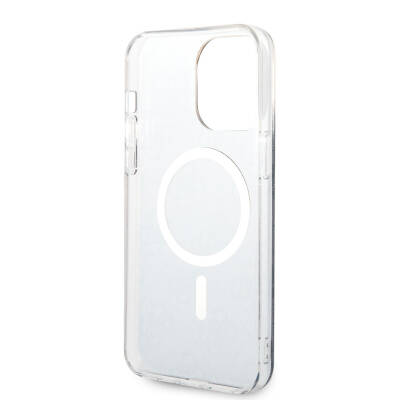 Apple iPhone 15 Pro Max Case Guess Original Licensed Magsafe Charging Featured 4G Patterned Cover with Text Logo - 5