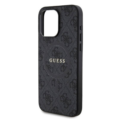 Apple iPhone 15 Pro Max Case Guess Original Licensed Magsafe Charging Featured 4G Patterned Text Logo Cover - 6