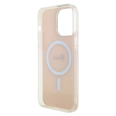 Apple iPhone 15 Pro Max Case Guess Original Licensed Magsafe Charging Featured Text Logo Iridescent Cover - 22