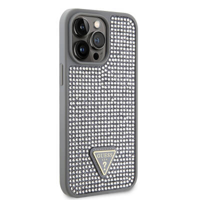 Apple iPhone 15 Pro Max Case Guess Original Licensed Stone Back Surface Cover with Triangle Logo - 29