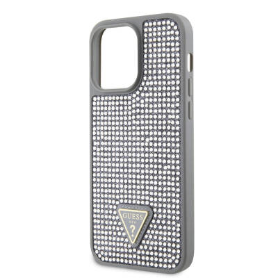 Apple iPhone 15 Pro Max Case Guess Original Licensed Stone Back Surface Cover with Triangle Logo - 31