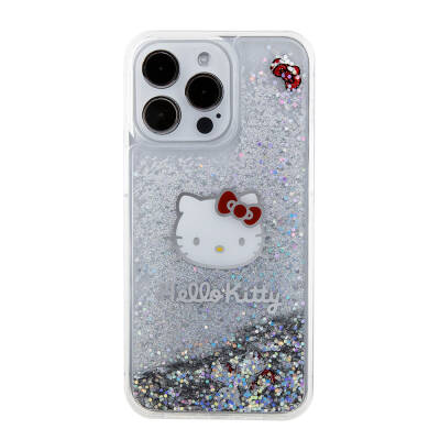 Apple iPhone 15 Pro Max Case Hello Kitty Original Licensed Iconic Liquid Glitter Cover - 4