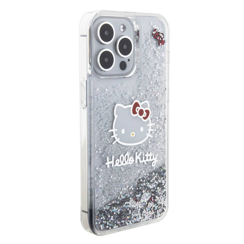 Apple iPhone 15 Pro Max Case Hello Kitty Original Licensed Iconic Liquid Glitter Cover - 5