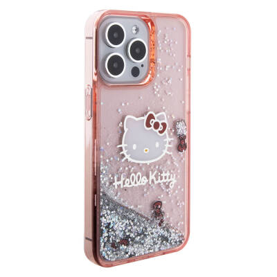 Apple iPhone 15 Pro Max Case Hello Kitty Original Licensed Iconic Liquid Glitter Cover - 13