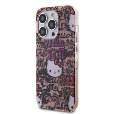 Apple iPhone 15 Pro Max Case Hello Kitty Original Licensed Iconic Logo Sticker Graffiti Cover - 11