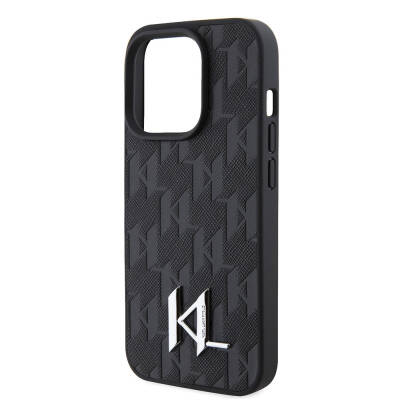 Apple iPhone 15 Pro Max Case Karl Lagerfeld Hot Stamp K&L Metal Logo Original Licensed Cover - 6