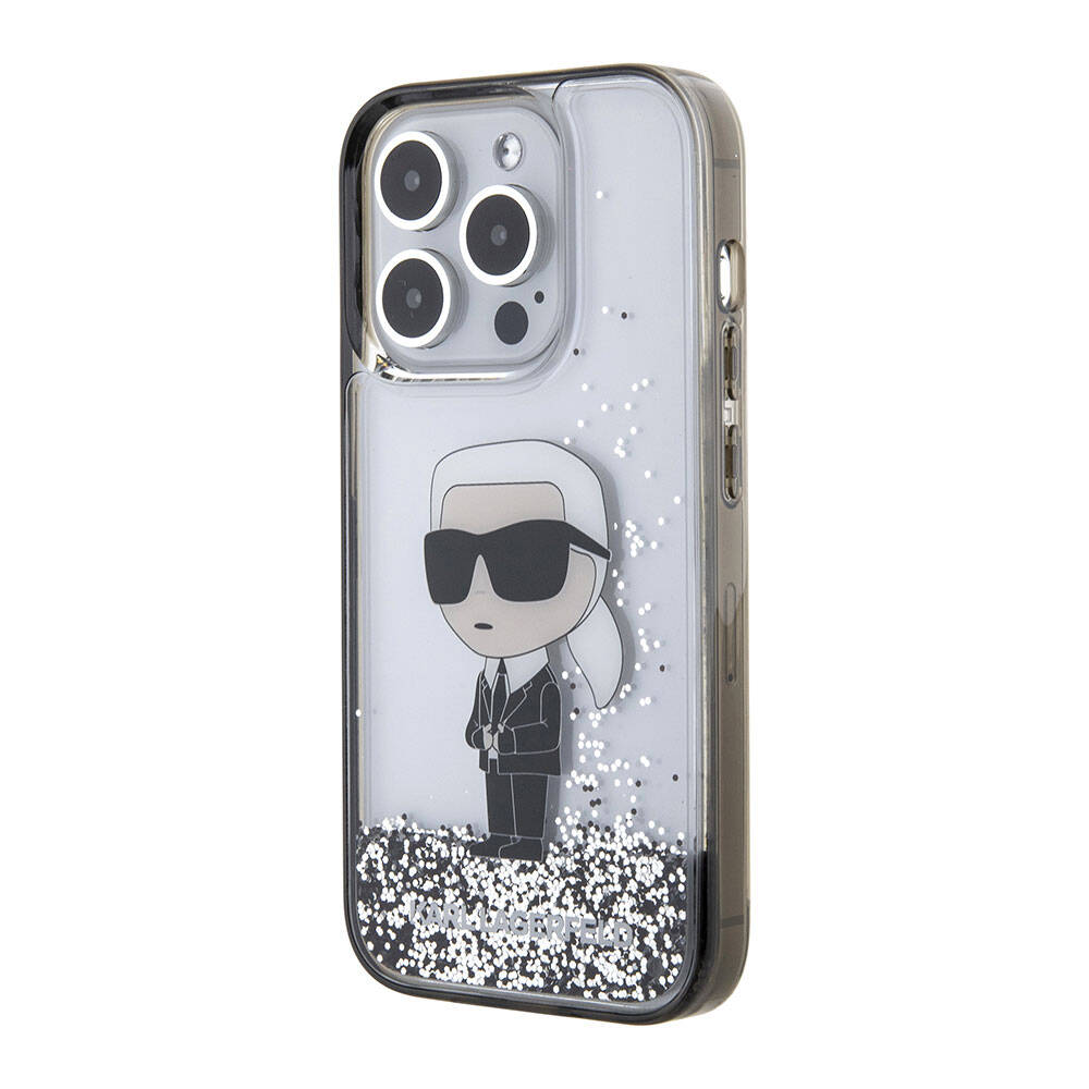 Apple iPhone 15 Pro Max Kılıf Karl Lagerfeld İkonik Sıvılı Glitter ...