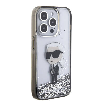 Apple iPhone 15 Pro Max Case Karl Lagerfeld Iconic Liquid Glitter Original Licensed Cover - 8