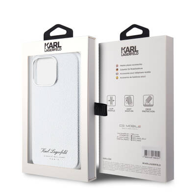 Apple iPhone 15 Pro Max Case Karl Lagerfeld Original Licensed KL Written Hotel Cover - 10