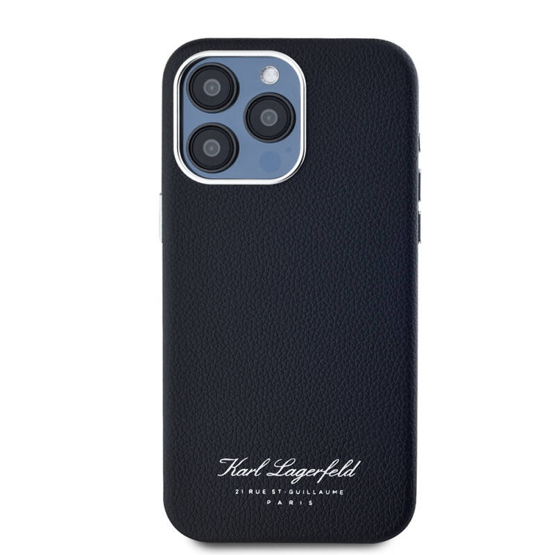 Apple iPhone 15 Pro Max Case Karl Lagerfeld Original Licensed KL Written Hotel Cover - 12