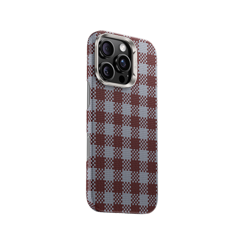 Apple iPhone 15 Pro Max Case M-safe Charging Feature Plaid Design Benks ArmorVichy Kevlar Cover - 7