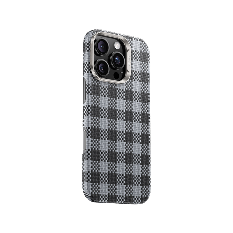 Apple iPhone 15 Pro Max Case M-safe Charging Feature Plaid Design Benks ArmorVichy Kevlar Cover - 6