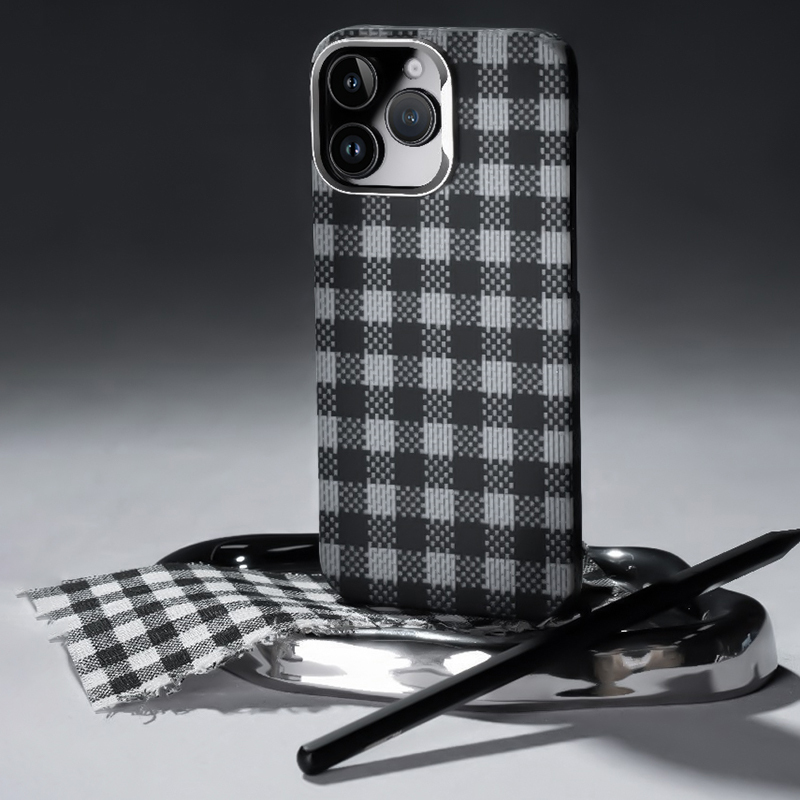 Apple iPhone 15 Pro Max Case M-safe Charging Feature Plaid Design Benks ArmorVichy Kevlar Cover - 9