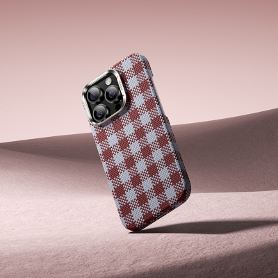 Apple iPhone 15 Pro Max Case M-safe Charging Feature Plaid Design Benks ArmorVichy Kevlar Cover - 12