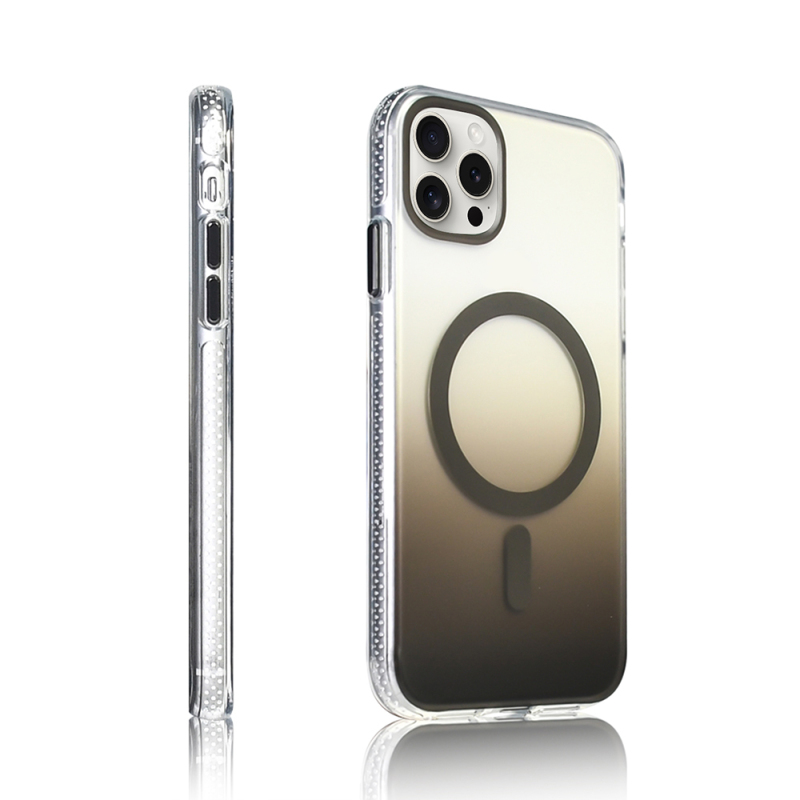 Apple iPhone 15 Pro Max Case M-safe Charging Feature Transparent Color Transition Zore Toros Cover - 14