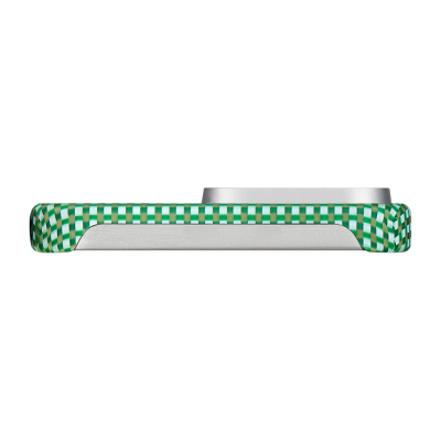 Apple iPhone 15 Pro Max Case Magsafe Charging Feature Aramid Fiber Pitaka Ultra-Slim Classic Series Forest Green Cover - 6