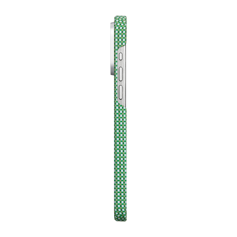 Apple iPhone 15 Pro Max Case Magsafe Charging Feature Aramid Fiber Pitaka Ultra-Slim Classic Series Forest Green Cover - 4
