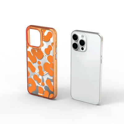 Apple iPhone 15 Pro Max Case Magsafe Charging Feature Paint Pattern Wiwu Fluorescent G Series Cover - 6