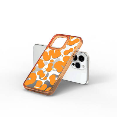 Apple iPhone 15 Pro Max Case Magsafe Charging Feature Paint Pattern Wiwu Fluorescent G Series Cover - 7