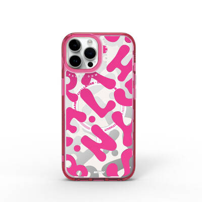 Apple iPhone 15 Pro Max Case Magsafe Charging Feature Paint Pattern Wiwu Fluorescent G Series Cover - 21
