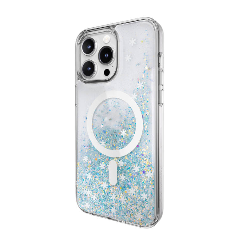 Apple iPhone 15 Pro Max Case Magsafe Charging Feature Shining Glitter Transparent Licensed Switcheasy Starfield-M Cover - 9