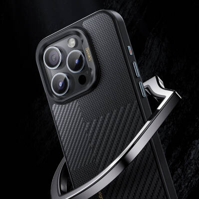 Apple iPhone 15 Pro Max Case Magsafe Charging Featured Carbon Fiber Benks Montage Hybrid Armor Pro Kevlar Cover - 10