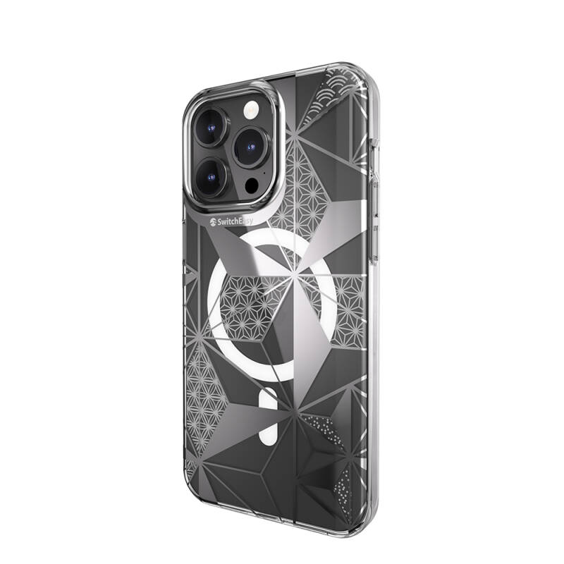 Apple iPhone 15 Pro Max Case Magsafe Charging Featured Double IMD Printed Licensed Switcheasy Artist-M Asanoha Cover - 3