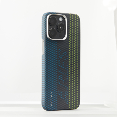 Apple iPhone 15 Pro Max Case Magsafe Charging Featured Lumintex Technology Phosphorescent Aramid Fiber Pitaka Tactile Woven Aries Series Cover - 8