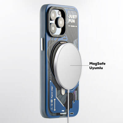 Apple iPhone 15 Pro Max Case Magsafe Charging Featured YoungKit 360° Stand Starship Series Cover - 13