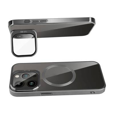 Apple iPhone 15 Pro Max Case Magsafe Charging Featured Zore Clone Cover with Stand - 2