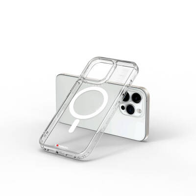 Apple iPhone 15 Pro Max Case Magsafe Transparent Wiwu Turkey D Series Cover with Charging Feature - 4