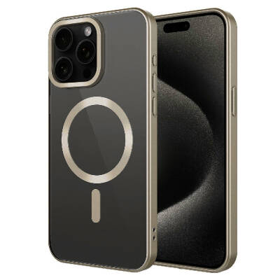 Apple iPhone 15 Pro Max Case Matte Design Zore Matte Setro Cover with Magsafe Wireless Charging Feature - 7