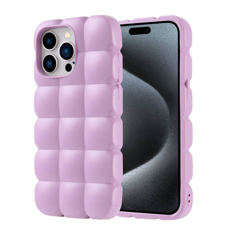 Apple iPhone 15 Pro Max Case Shiny Flexible Silicone Zore Dom Dom Cover - 4