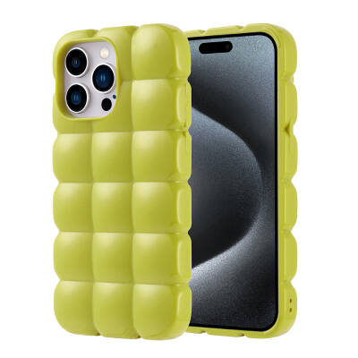 Apple iPhone 15 Pro Max Case Shiny Flexible Silicone Zore Dom Dom Cover - 3