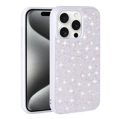 Apple iPhone 15 Pro Max Case Shiny Stone Design Zore Diamond Cover - 7