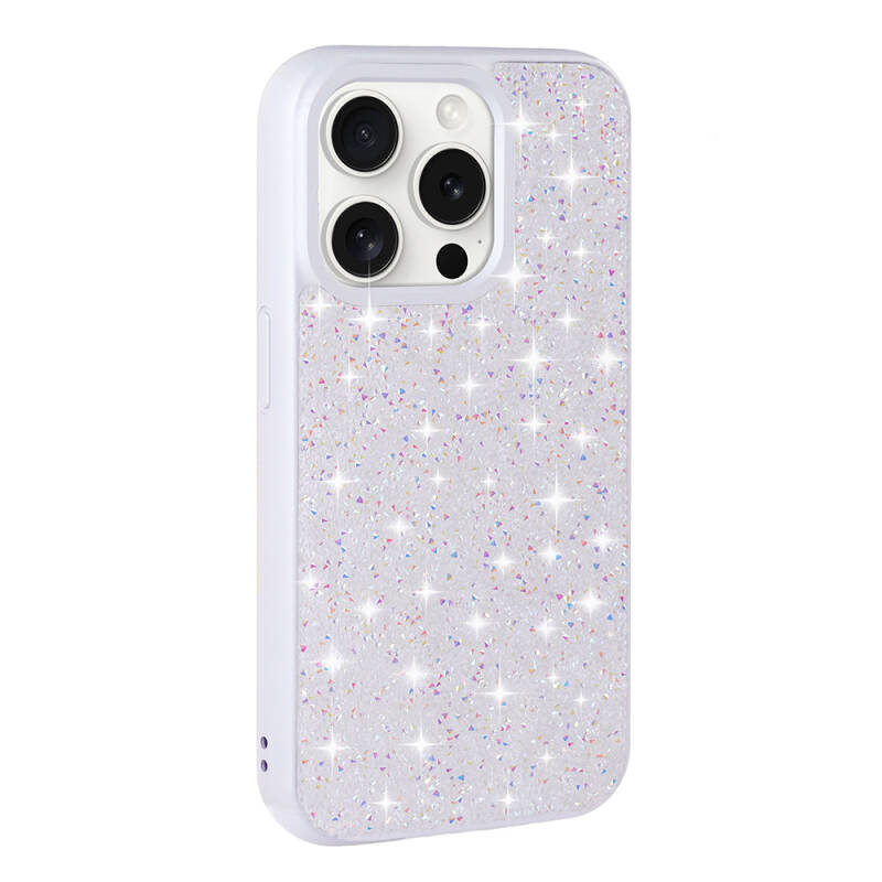 Apple iPhone 15 Pro Max Case Shiny Stone Design Zore Diamond Cover - 8