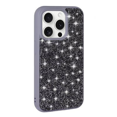 Apple iPhone 15 Pro Max Case Shiny Stone Design Zore Diamond Cover - 9