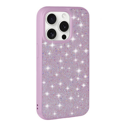 Apple iPhone 15 Pro Max Case Shiny Stone Design Zore Diamond Cover - 12