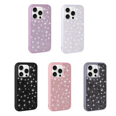 Apple iPhone 15 Pro Max Case Shiny Stone Design Zore Diamond Cover - 2