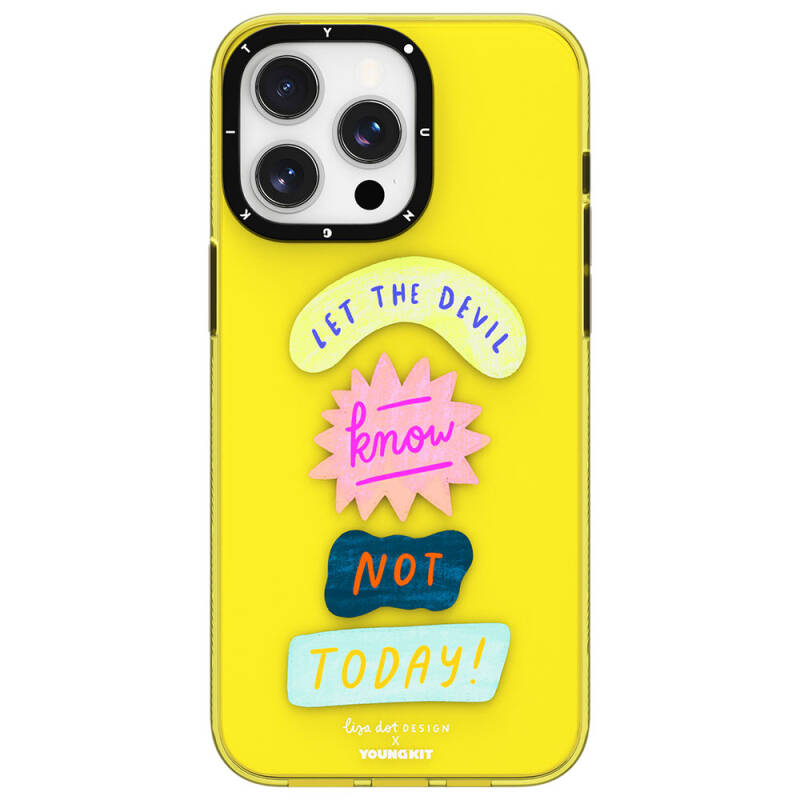 Apple iPhone 15 Pro Max Case Text Patterned Youngkit Mindfulness Series Cover - 2