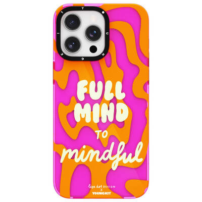 Apple iPhone 15 Pro Max Case Text Patterned Youngkit Mindfulness Series Cover - 4