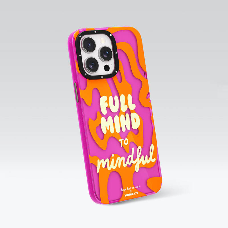 Apple iPhone 15 Pro Max Case Text Patterned Youngkit Mindfulness Series Cover - 10