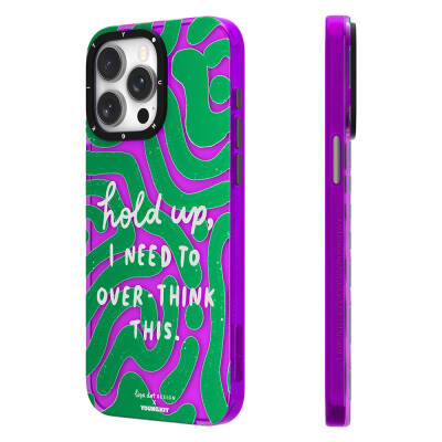 Apple iPhone 15 Pro Max Case Text Patterned Youngkit Mindfulness Series Cover - 12